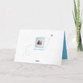 かわいおもしろいいゴッパーとゴルフボールの父のデイカード カード (裏面)