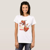 かわいおもしろいいファイアドラゴン引用文 Tシャツ (正面フル)