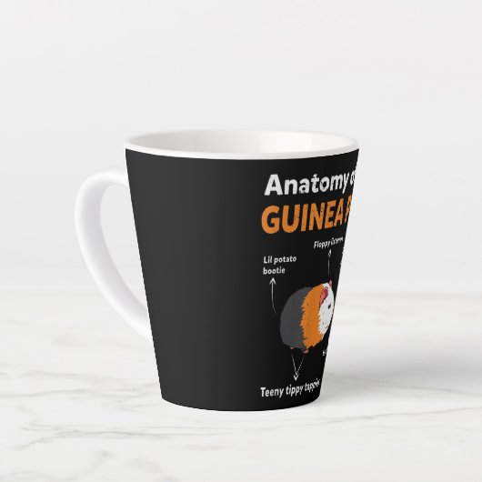 かわいおもしろいいペットのモルモット飼い主の贈り物 カフェラテマグ (左アングル)