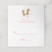 かわいおもしろいい人の思い結婚合い プレイスカード (外部開封)