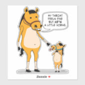 かわいおもしろいい大きな馬と小さな馬 シール (シート)