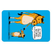 かわいおもしろいい大きな馬と小さな馬 マグネット (横)