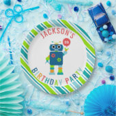 かわいおもしろいい子どカラフルもロボット誕生会 ペーパープレート (パーティー)