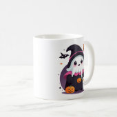 かわいおもしろいい幽霊ハロウィーンチョコレートマグ コーヒーマグカップ (正面右)