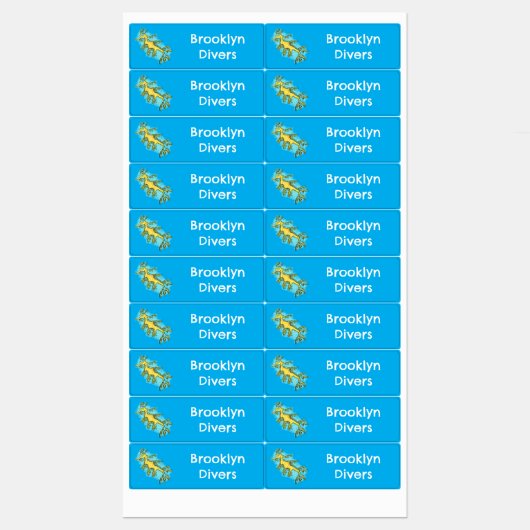 かわいおもしろいい葉の多い海のドラゴンパーソナライズされた漫画 ラベル (シート)