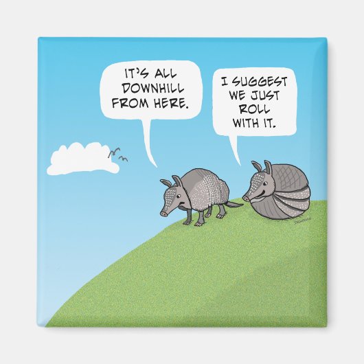 かわいおもしろいくて転がいい マグネット (正面)