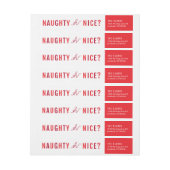 かわいくいけないですかニースのクリスマスの差出人住所 ラップアラウンドラベル (シート)