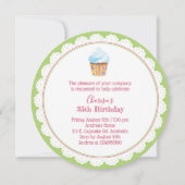 かわいくおいしいカップケーキの誕生会 招待状 (裏面)