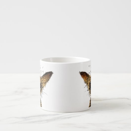 かわいくおもしろいで小さいミニチュア犬 エスプレッソカップ (正面)