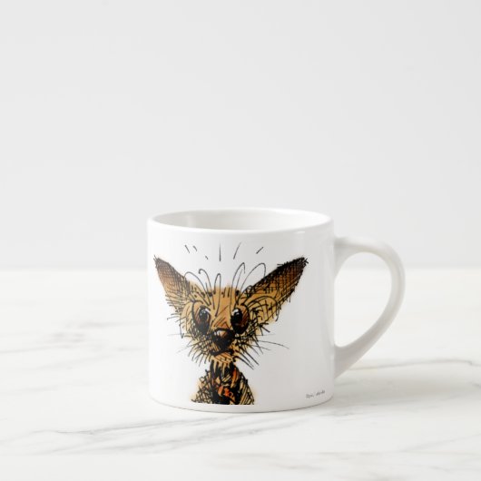 かわいくおもしろいで小さいミニチュア犬 エスプレッソカップ (右)