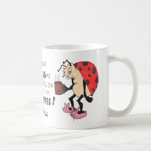 かわいくおもしろいなてんとう虫のコーヒー・マグ コーヒーマグカップ (右)