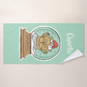 かわいくおもしろいなクリスマス猫の名前をカスタムするの浴室タオル バスタオル (バスタオル)