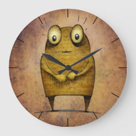 かわいくおもしろいなロボットDroid ラージ壁時計