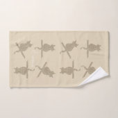 かわいくおもしろいな猫は一流のBathタオルセットを加えます バスタオルセット (ハンドタオル)