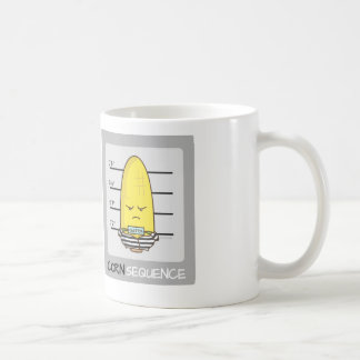かわいくおもしろいな顔写真のトウモロコシの結果のしゃれのユーモア コーヒーマグカップ
