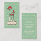 かわいくお洒落なきのこ親テレホンカード コーリングカード (正面/裏面)