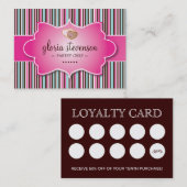 かわいくお洒落なロイヤリティカード ロイヤリティカード (正面/裏面)