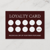 かわいくお洒落なロイヤリティカード ロイヤリティカード (裏面)