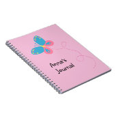 かわいくお洒落な蝶パーソナライズなノート ノートブック (右側)