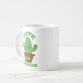 かわいくしかし危ない-かわいいのサボテン-おもしろい コーヒーマグカップ (正面左)