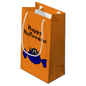 かわいくだらしないハロウィンのくものギフトバッグ スモールペーパーバッグ (裏面アングル)