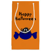 かわいくだらしないハロウィンのくものギフトバッグ スモールペーパーバッグ (正面)
