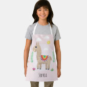 かわいくてピンクのレお洒落インボーラマキッズ エプロン (インサイチュ)
