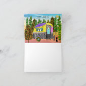 かわいくて幸せカラフルなキャンパーの挨拶状 カード (内部)