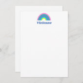 かわいくて幾何学的カラフルな虹パーソナライズされた色  サンキューカード (正面/裏面)