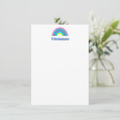 かわいくて幾何学的カラフルな虹パーソナライズされた色  サンキューカード (スタンド正面)