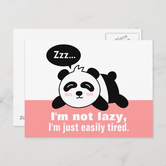 かわいくて怠け者のパンダを描いた漫画 ポストカード (正面/裏面)