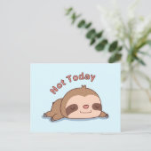 かわいくて眠れないナマケモノ ポストカード (スタンド正面)