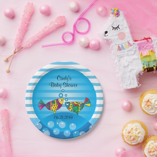 かわいくなま臭い泡ベビーシャワーのテーマ ペーパープレート (パーティー)