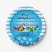 かわいくなま臭い泡ベビーシャワーのテーマ ペーパープレート (正面)