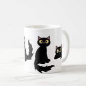 かわいくよくはしゃぐな黒猫シリーズ コーヒーマグカップ (正面右)