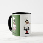 かわいくイタリアンなシェフの装飾の台所マグ マグカップ (正面左)