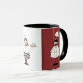 かわいくイタリアンなシェフの装飾の台所マグ マグカップ (正面右)