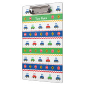 かわいくカスタマイズ可能でカラフルな漫画車 クリップボード (左)