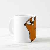 かわいくカスタマイズ可能なホリネズミ コーヒーマグカップ (正面左)