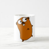 かわいくカスタマイズ可能なホリネズミ コーヒーマグカップ (中央)