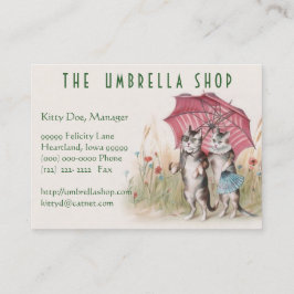 かわいくカスタマイズ可能なヴィンテージの芸術カード-ロマンチックな猫 名刺