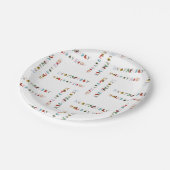 かわいくカラフルなおもしろいの環境にやさしい休暇の季節 ペーパープレート (アングル)