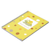 かわいくカラフルなお母さんのカメのベビーシャワーのゲストブック ノートブック (左側)