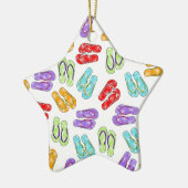 かわいくカラフルなビーチサンダル セラミックオーナメント (左)