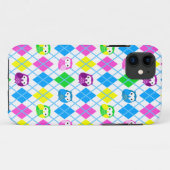 かわいくカラフルなフクロウのアーガイル Case-Mate iPhoneケース (裏面(横))