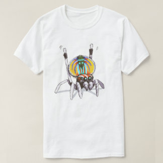 かわいくカラフルな孔雀のくものスケッチの芸術のワイシャツ Tシャツ