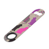 かわいくカラフルな猫パターン栓抜き スピード栓抜き (裏面アングル)