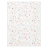 かわいくカラフルな紙吹雪のドット・パターン テーブルクロス (正面)