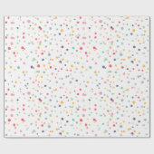 かわいくカラフルな紙吹雪のドット・パターン ラッピングペーパー (フラット)
