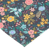 かわいくカラフルな花パターン ショートテーブルランナー (コーナー)